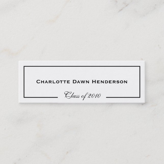 Gränsen för kortet för studentenmeddelandenamn (Framsida)