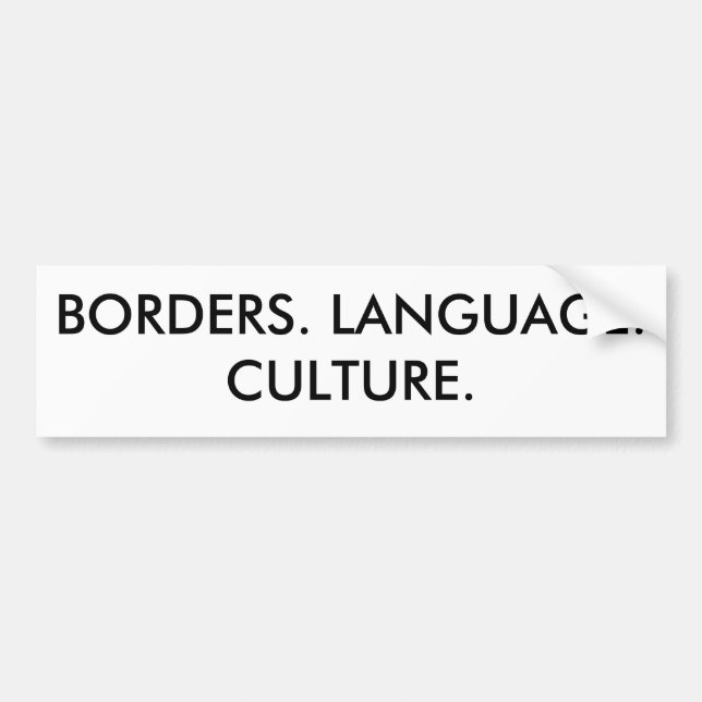 GRÄNSER. SPRÅK. CULTURE. BILDEKAL (Framsidan)