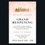 GRANSKA ÅTERINLEDANDE| trendig guld rosa skönhetss Flygblad<br><div class="desc">Lägg märke till att du har öppnat den här fina designen igen med rosa och vit färger och svart text. texten kan vara personlig.</div>