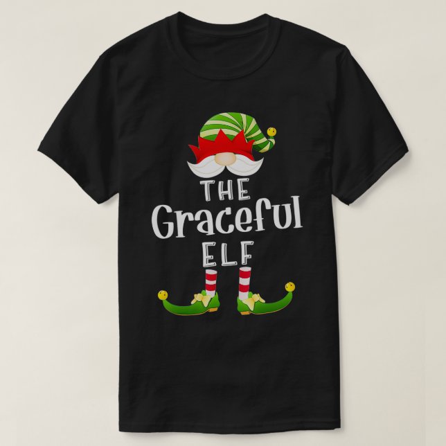 Granska Elf-gruppen Jul Funny Pajama Party T Shirt (Design framsida)
