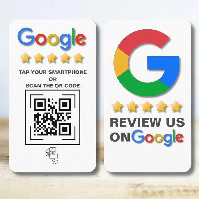 Granska Google-granskning QR-kodknapp för granskni Visitkort (Skapare uppladdad)