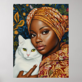 Granska kvinnor med katt poster