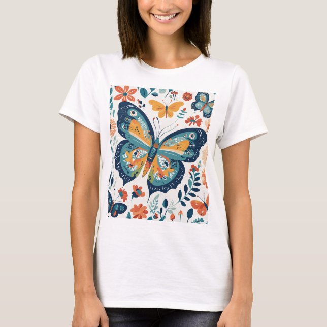Gränsklig flygning: Butterfly Women's T-Shirt Desi (Framsida)