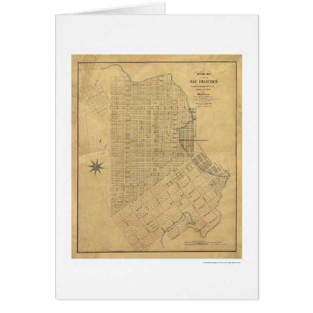 Granskning av San Francisco vid Michelin 1849 Hälsningskort (Framsidan)