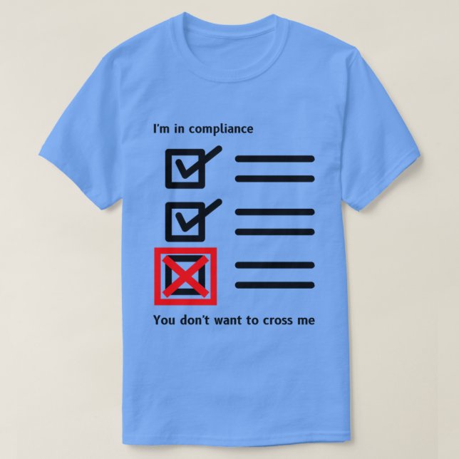 Granskningsansvarig för efterlevnad T-Shirt (Design framsida)