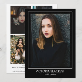 Gränslinje 5 Aktörmodell för talent Comp ZED-kort Meddelande