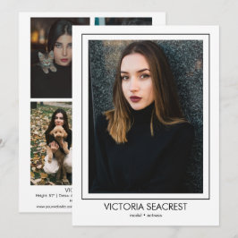 Gränslinje 5 Aktörmodell för talent Comp ZED-kort Meddelande