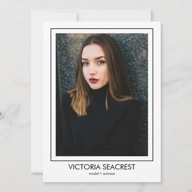 Gränslinje 5 Aktörmodell för talent Comp ZED-kort Meddelande (Framsida)