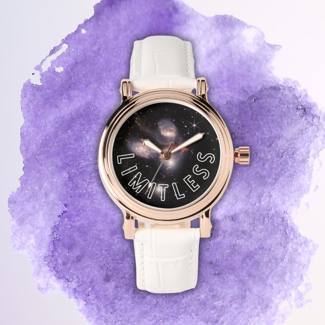 gränslös inspirationslös Galaxy Armbandsur (This cosmic watch features the positive reminder that you are limitless.)