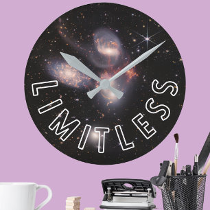 gränslös inspirationslös Galaxy Rund Klocka