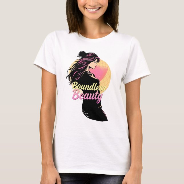Gränslös Skönhet Kvinnors Grafik  T Shirt (Framsida)