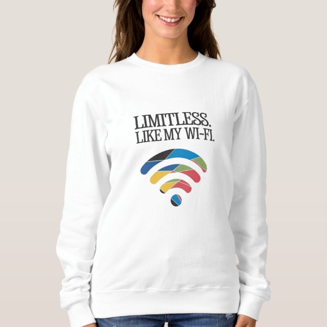 Gränslös. Som mitt WiFi T Shirt (Framsida)