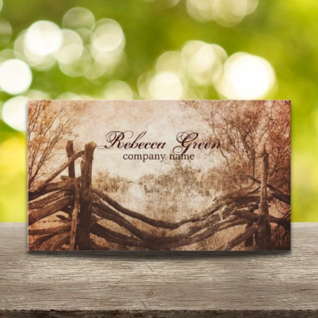 Gränsodling för westerna land på landsbygden visitkort (rustic rural western country ranch farm business card)