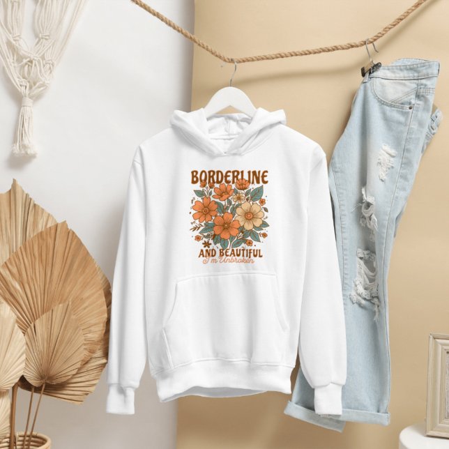 Gränsöverskridande personlighetsstörning Psykisk h T Shirt (white borderline personality disorder hoodie)
