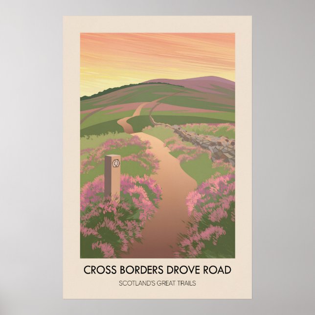 Gränsöverskridande vägar Skottlands fantastiska st Poster (Framsidan)