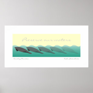Gränspassagerare - Bevara vatten 36 x 18 Poster