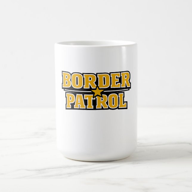 Gränspatrull fet text-märke kaffemugg (Center)