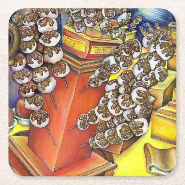 Gränssnitt mellan rymden och handeln underlägg papper kvadrat (Framsidan)