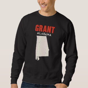 Grant Alabama USA State America Travel Lång Ärmad Tröja