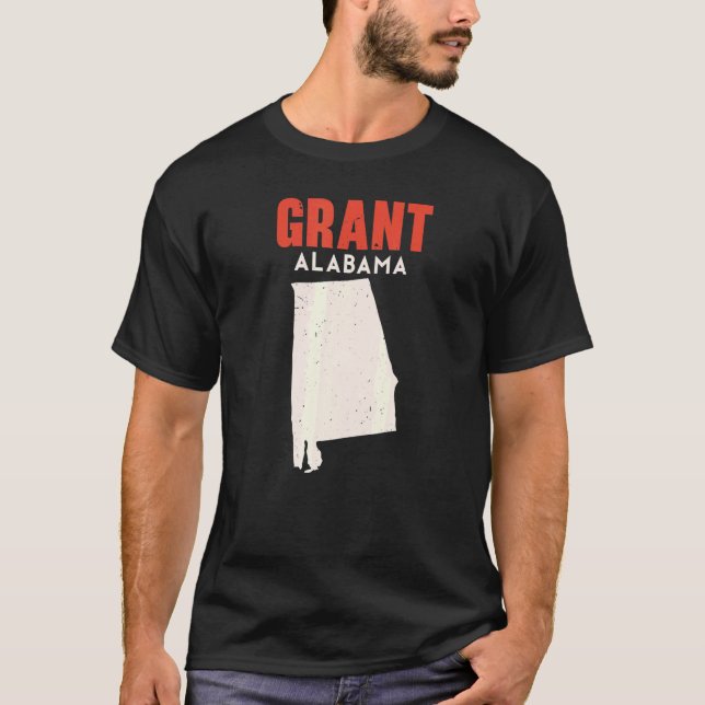 Grant Alabama USA State America Travel T Shirt (Framsida)