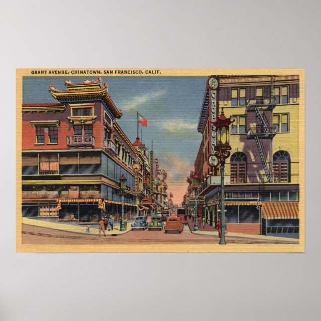 Grant Avenue, Chinatown Poster (Framsidan)