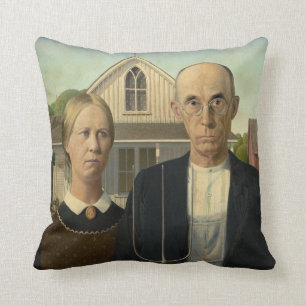 Grant DeVolson Wood American Gothic Kudde