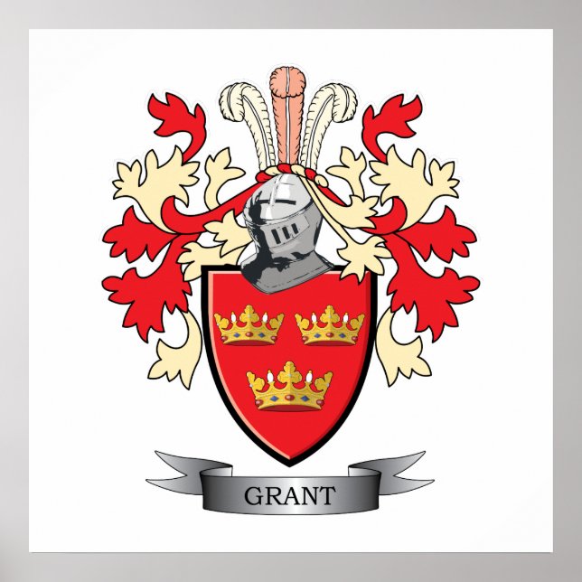 Grant Family Crest Jackar om Arm Poster (Framsidan)