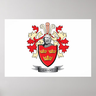 Grant Family Crest Jackar om Arm Poster