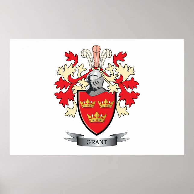 Grant Family Crest Jackar om Arm Poster (Framsidan)