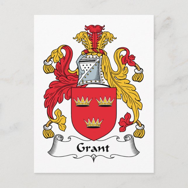 Grant Family Crest Vykort (Framsida)