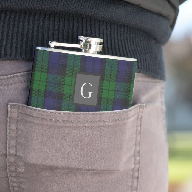 GRANT HUNTING TARTAN BlackWatch Brev G - Kan redig Fickplunta (In Situ)