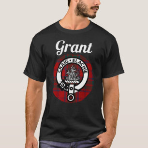 Grant Klan Scottish Namn Jackar Arm Tartan T Shirt