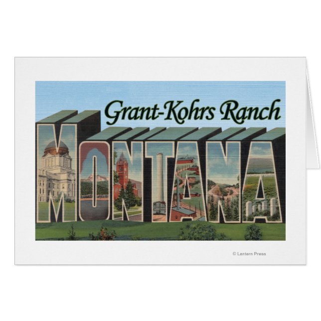 Grant-Kohrs Ranch, Montana - Large Brev Scenes Hälsningskort (Framsidan Horizontal)
