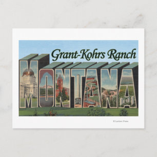 Grant-Kohrs Ranch, Montana - Large Brev Scenes Vykort