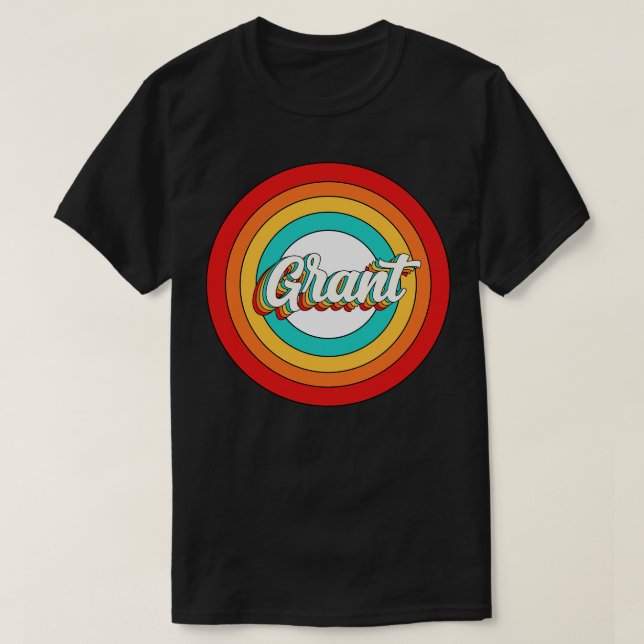 Grant Namn Shirt Vintage Grant Circle T (Design framsida)