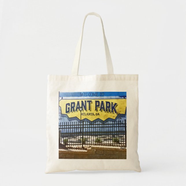 Grant Park, Atlanta, Welcome, Tote Bag Tygkasse (Framsidan)