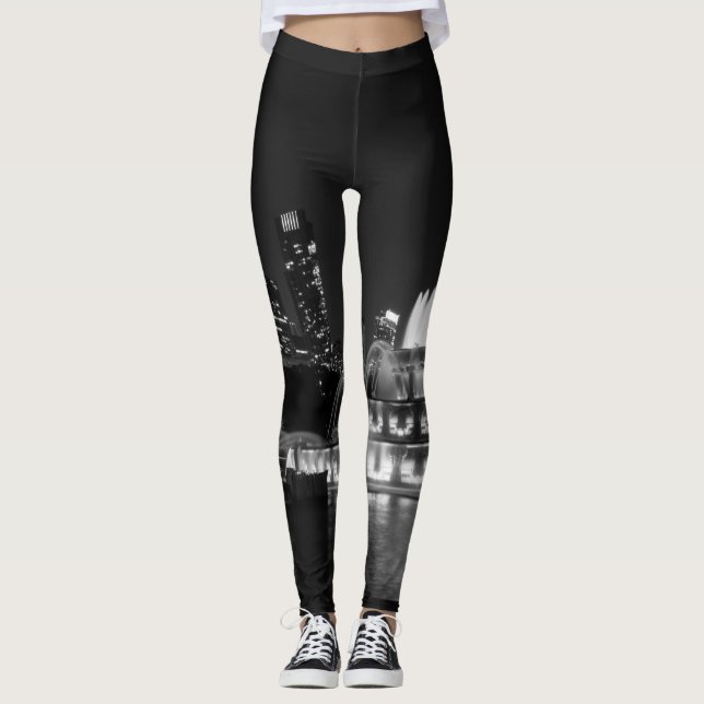 Grant Park Chicago Grayscale Leggings (Framsida)