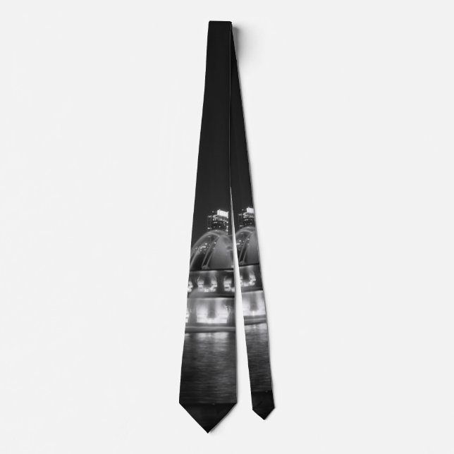 Grant Park Chicago Grayscale Neck Tie Slips (Framsida)