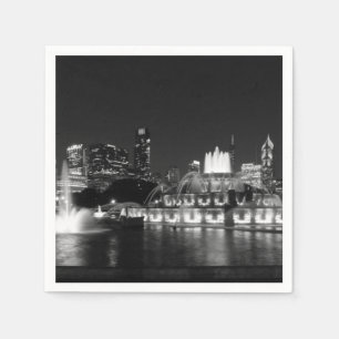 Grant Park Chicago Grayscale Pappersservett