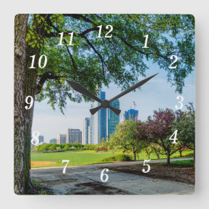 Grant Park morse Walk Wall Clock Fyrkantig Klocka