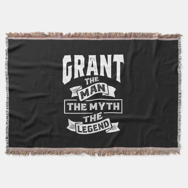 Grant Personlig Namn Birthday Gift Filt (Framsidan)