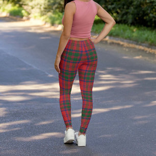 Grant Play Scottish Klan Tartan Red Grönt Blue Leggings