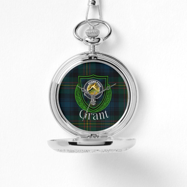 Grant Scottish Clan Tartan & Crest Armbandsur (Framsida)