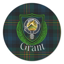 Grant Scottish Clan Tartan & Crest