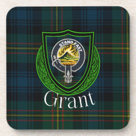 Grant Scottish Clan Tartan & Crest Underlägg