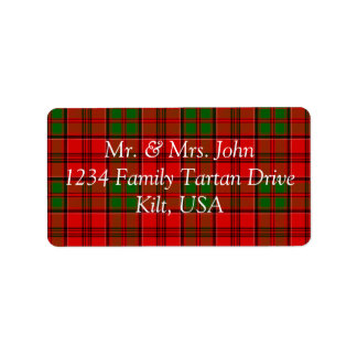 Grant Tartan Label Adressetikett