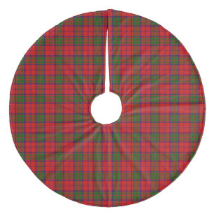 Grant tartan red grönt plaid julgransmatta fleece