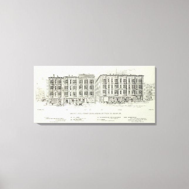 Grant Väster side Sutter och Bush Canvastryck (Framsida)