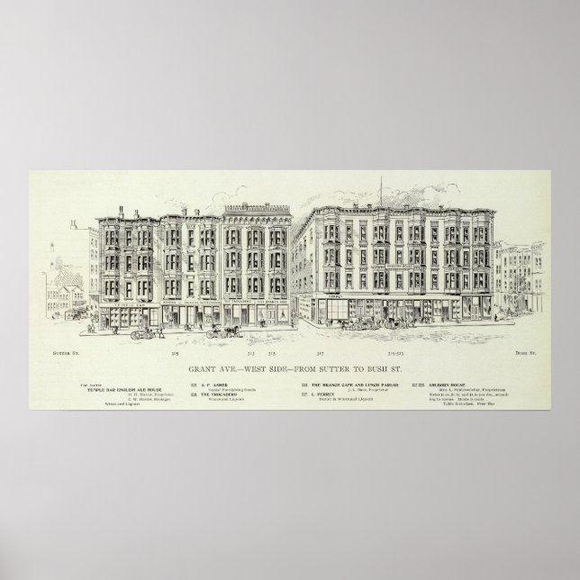 Grant Väster side Sutter och Bush Poster (Framsidan)