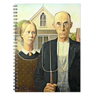 Grant Wood - American Gothic Anteckningsbok